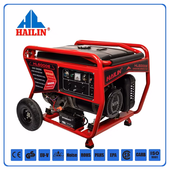 Gerador a gasolina, gerador portátil de partida elétrica, gerador a gasolina 3kw 5kw 6kw 7kw 8kw
